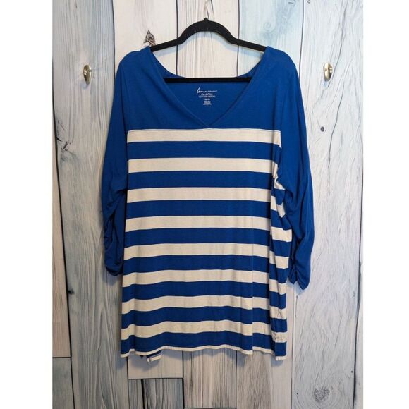 Women's Lane Bryant plus size 3/4 sleeve top size 22/24 nautical - Picture 1 of 5